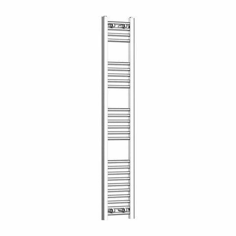 Without Valves 1400 x 200 Heated Straight Towel Rail Radiator Chrome