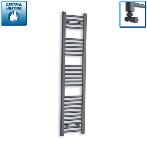 1400 x 300 Heated Straight Anthracite-Sand Grey Towel Rail