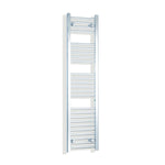 Without Valves 1400 x 300 Heated Straight Towel Rail Radiator Chrome