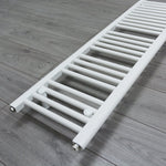 White Heated Towel Rail Dimensions - 300mm Pipe Centre, 350mm Overall Width