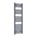 Without Valves 1400 x 400 Heated Straight Anthracite-Sand Grey Towel Rail