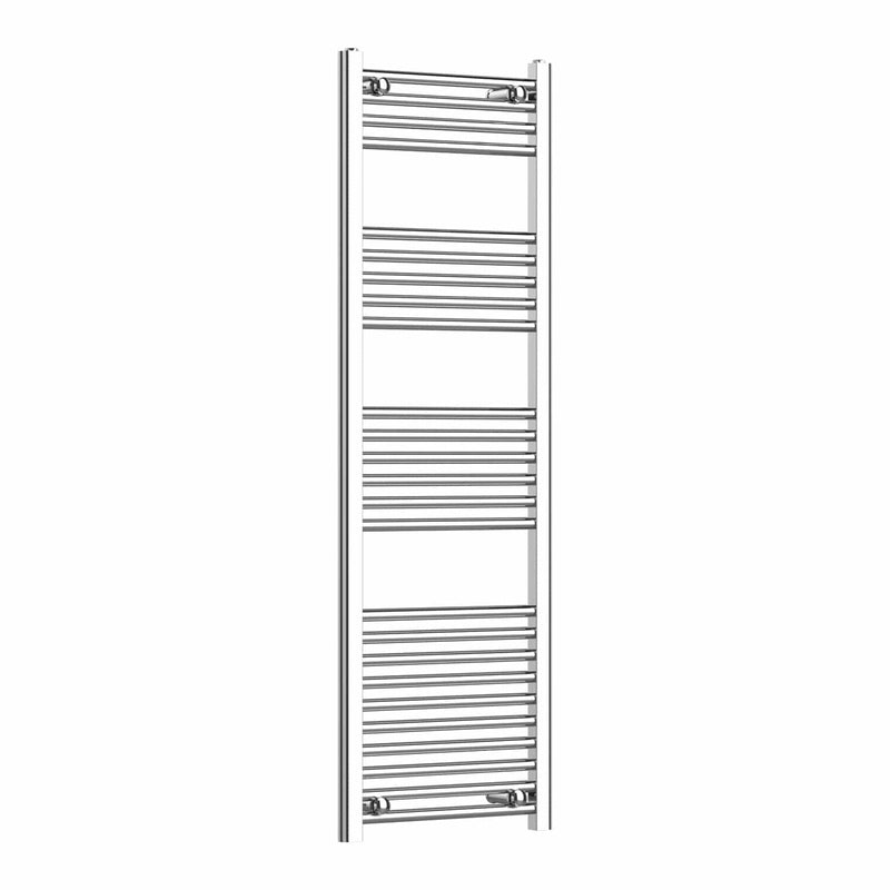 Without Valves 1400 x 450 Heated Straight Towel Rail Radiator Chrome