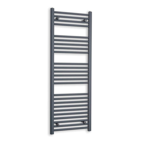 Without Valves 1400 x 500 Heated Anthracite Towel Radiator Central Heating