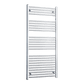 Without Valves 1400 x 550 Heated Straight Towel Radiator Chrome