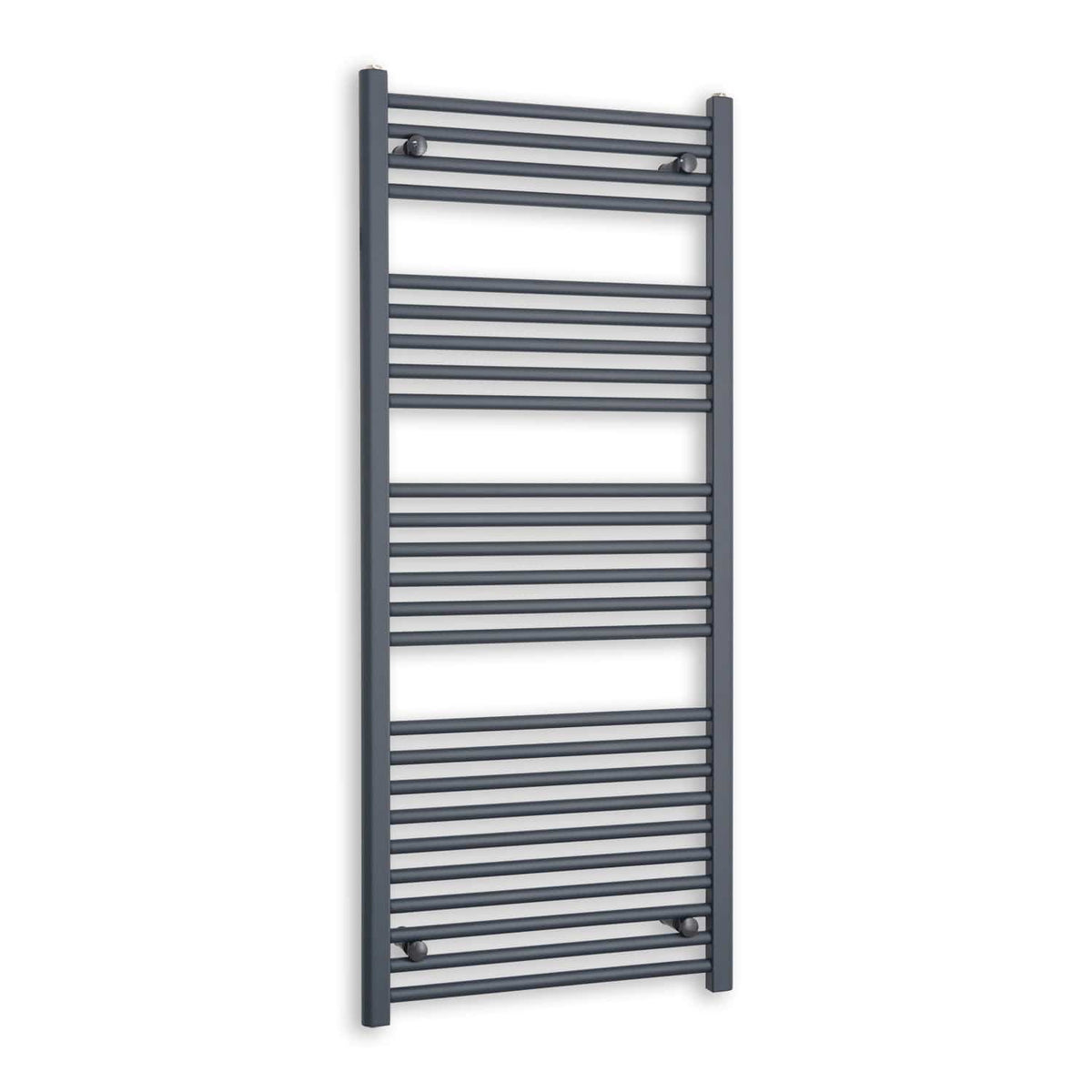 Without Valves 1400 x 600 Heated Straight Anthracite-Sand Grey Towel Rail