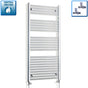 1400x650mm Heated Straight Towel Rail Radiator Chrome