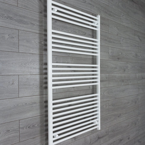 Without Valves 1400 x 750 Heated Towel Rail Radiator Flat White Central Heating