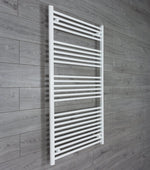 Without Valves 1400 x 800 Heated Towel Rail Radiator Flat White Central Heating