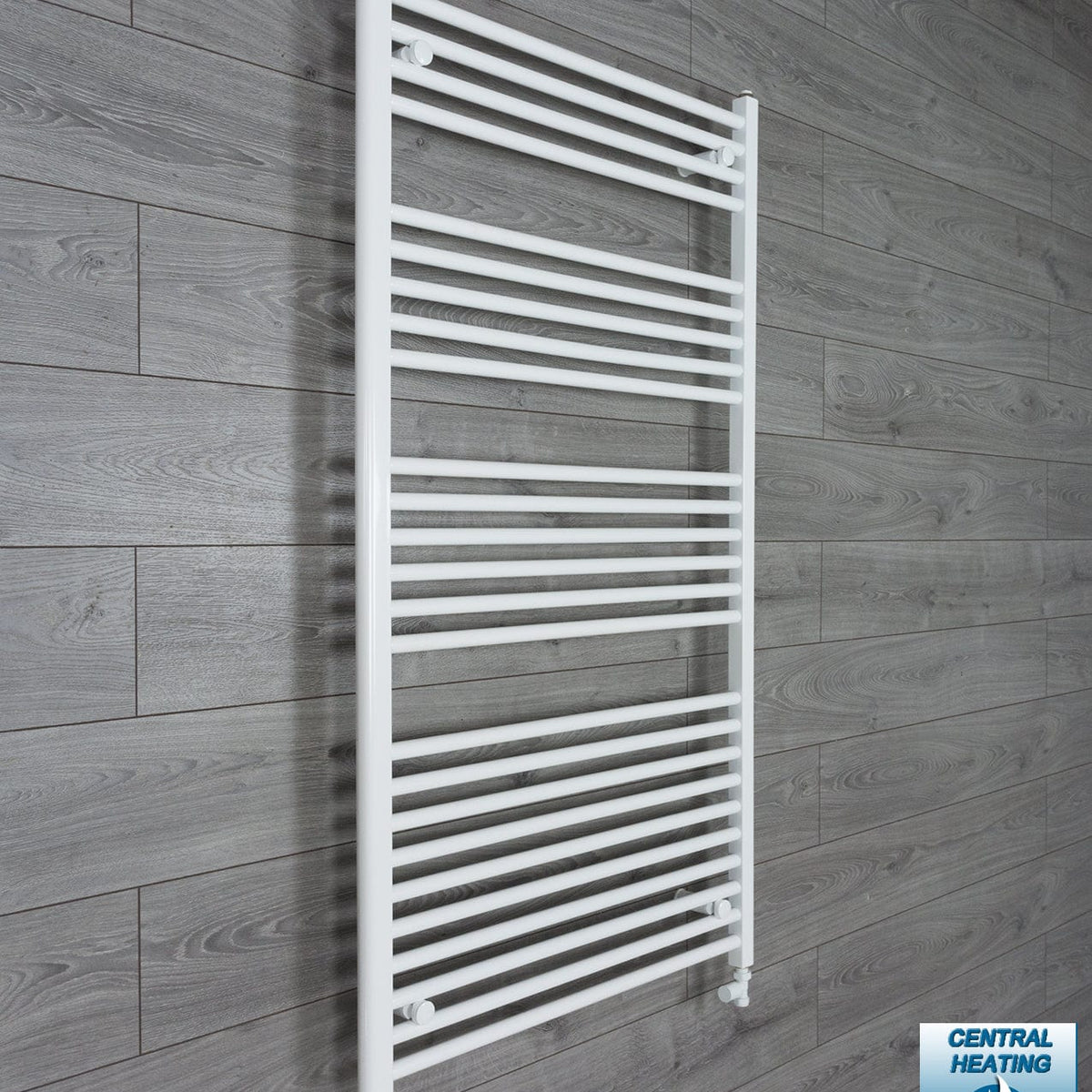 With Straight Inline Valves 1400 x 800 Heated Towel Rail Radiator Flat White Central Heating