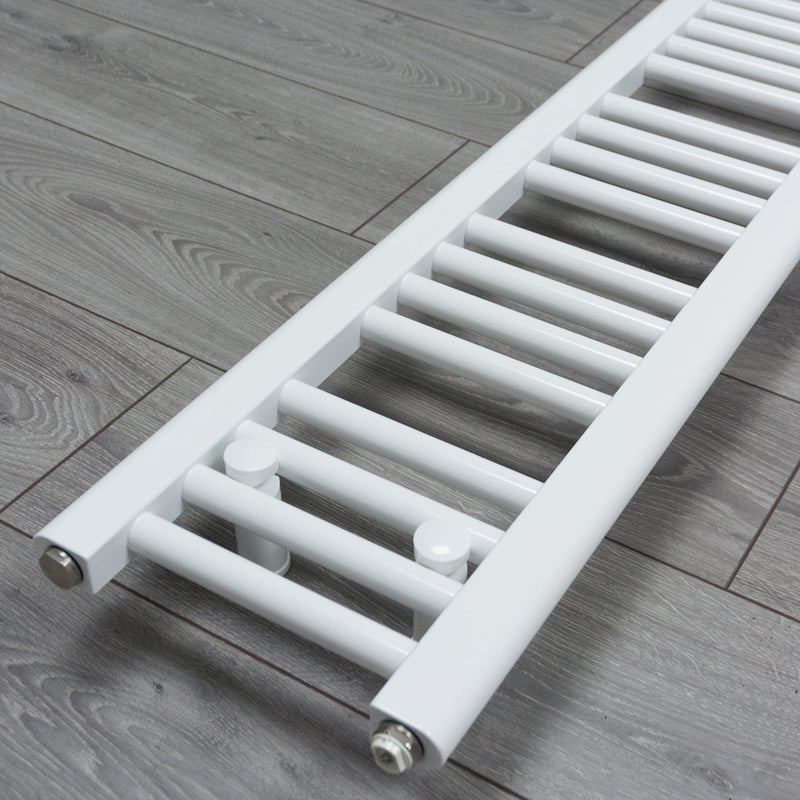 White Heated Towel Rail Dimensions - 150mm Pipe Centre, 200mm Overall Width