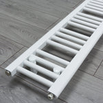 White Heated Towel Rail Dimensions - 200mm Pipe Centre, 250mm Overall Width