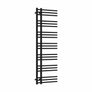 Without Valves 1500 mm High x 500 mm Wide Difta Heated Towel Radiator Flat Black