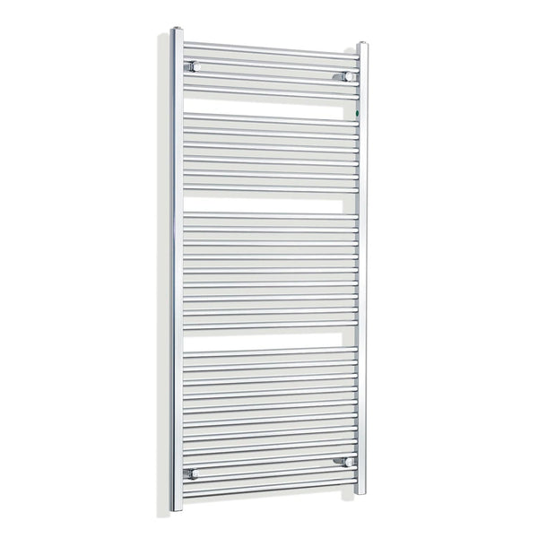 Without Valves 1500 mm High x 700 mm Wide Heated Straight Towel Rail Chrome