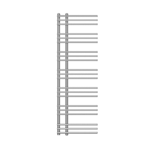 1500 x 500mm Difta Heated Chrome Towel Rail Radiator Flat