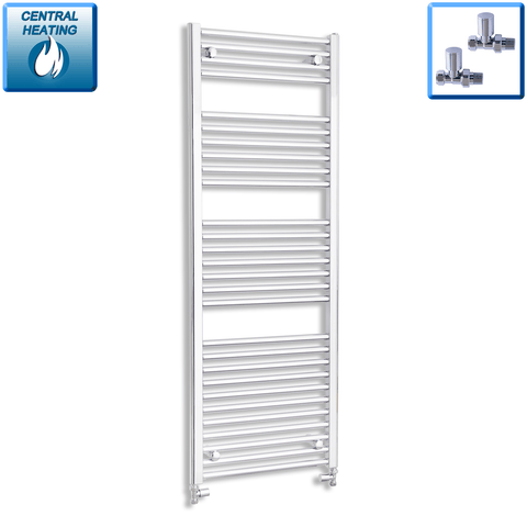 1500mm High 400 - 450 - 500 - 550 Pipe Centers Heated Towel Radiator