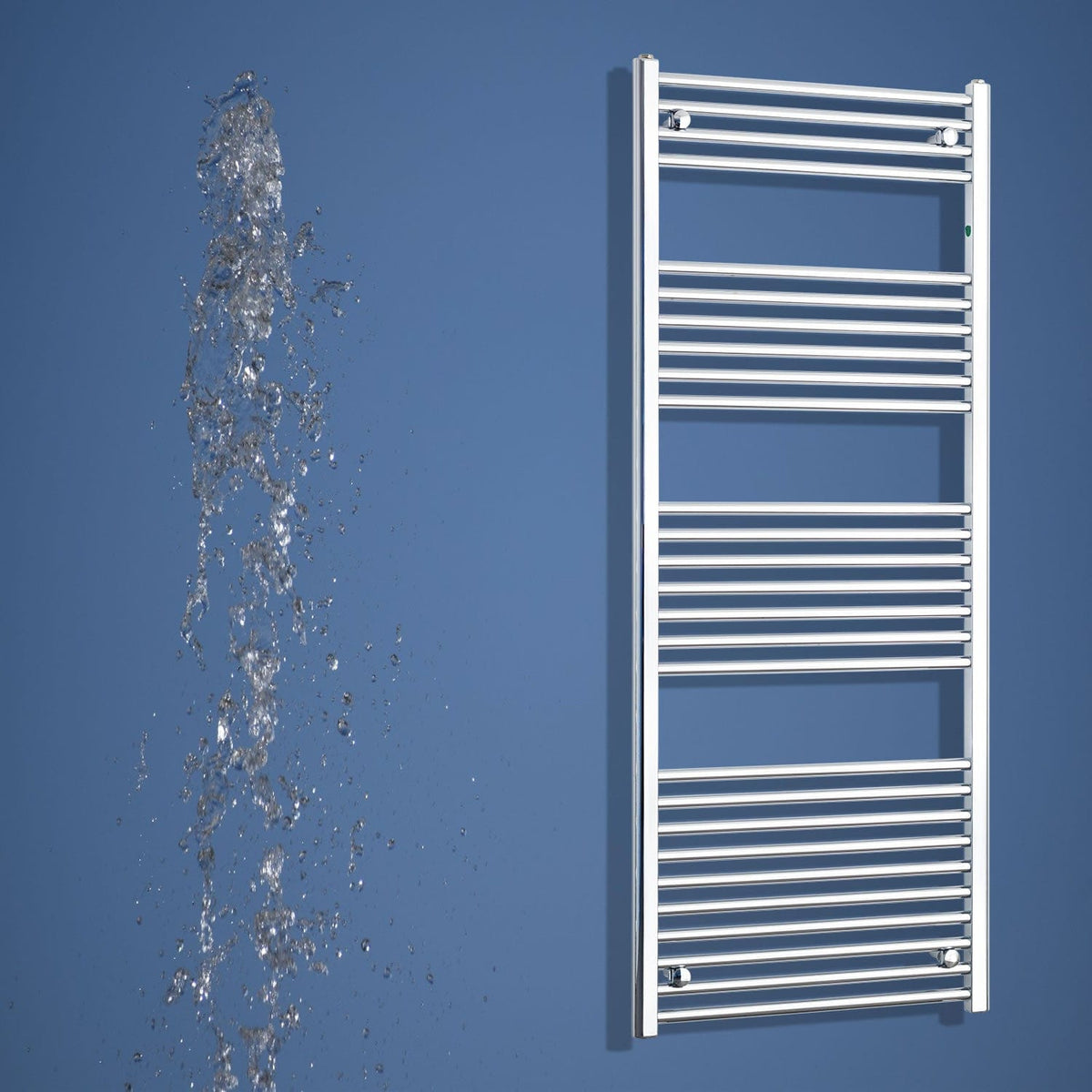 1600 mm High 650 mm Wide Chrome Towel Rail Central Heating