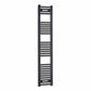 Without Valves 1600 mm High x 300 mm Wide Heated Towel Radiator Flat Black