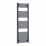 Without Valves 1600 mm High x 500 mm Wide Heated Towel Radiator Flat Black