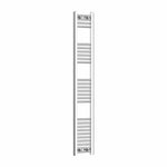 Without Valves 1600 x 250 Heated Straight Towel Rail Radiator Chrome