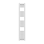 1600 x 250 Heated Straight Towel Rail Radiator Chrome