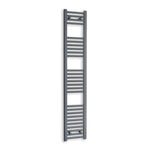 Without Valves 1600 x 300 Heated Straight Anthracite-Sand Grey Towel Rail