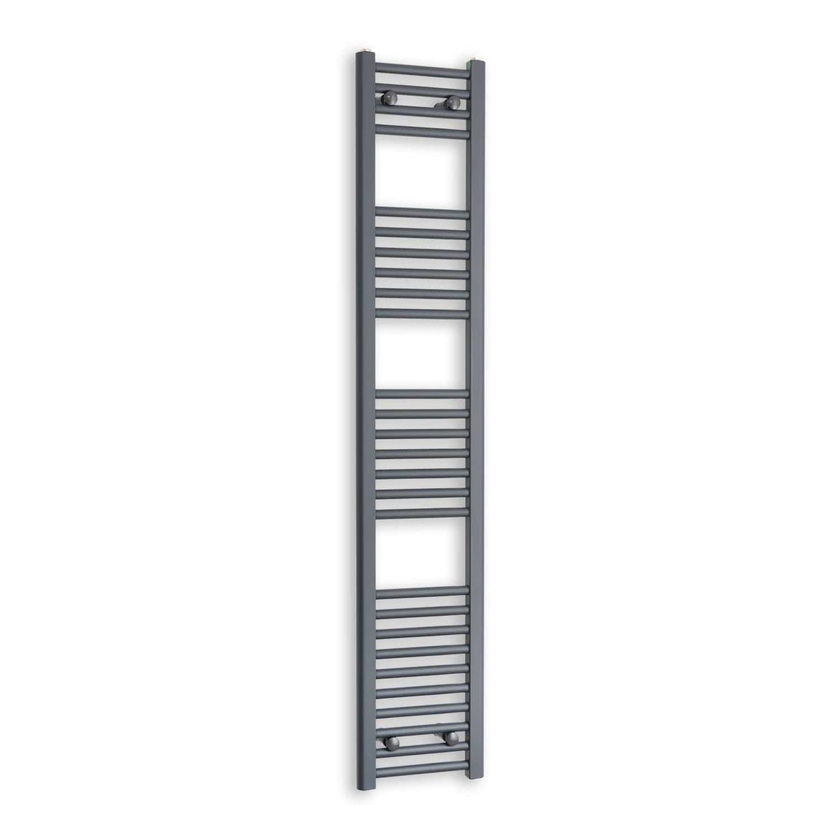 Without Valves 1600 x 300 Heated Straight Anthracite-Sand Grey Towel Rail