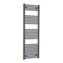 Without Valves 1600 x 400  Heated Straight Anthracite-Sand Grey Towel Rail