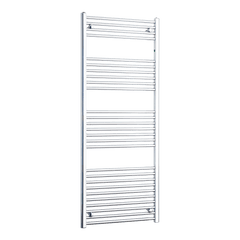 Without Valves 1600 x 550 Heated Straight Towel Radiator Chrome