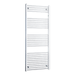 Without Valves 1600 x 550 Heated Straight Towel Radiator Chrome