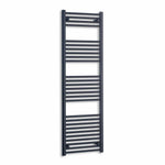 Matt Black Heated Towel Rail Dimensions - 500mm Pipe Centre, 550mm Overall Width