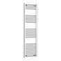 1600mm High x 400mm Heated Flat or Curved Chrome Towel Rail