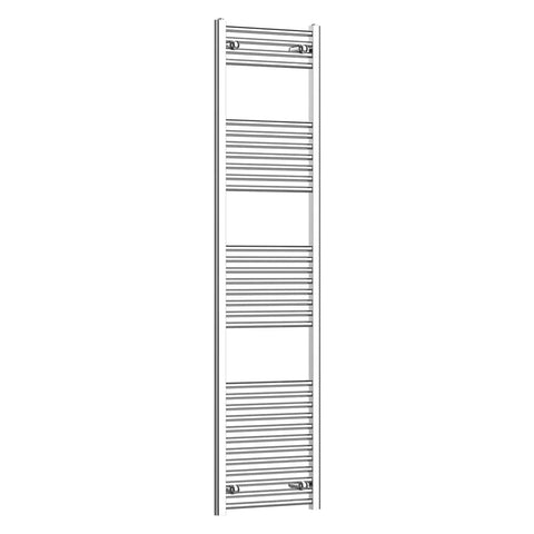 Straight / Without Valves 1800 mm High 400 mm Wide Chrome Towel Rail Central Heating