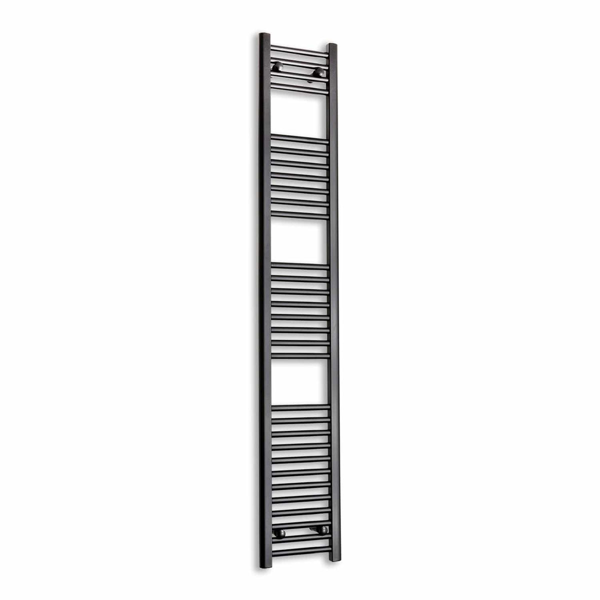 Without Valves 1800 mm High x 300 mm Wide Heated Towel Radiator Flat Black