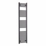 Without Valves 1800 mm High x 400 mm Wide Heated Towel Radiator Flat Black