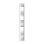 Without Valves 1800 x 200 Heated Straight Towel Rail Radiator Chrome