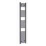 Without Valves 1800 x 300 Heated Straight Anthracite-Sand Grey Towel Rail