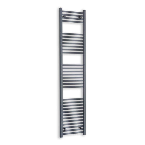 Without Valves 1800 x 400 Heated Straight Anthracite-Sand Grey Towel Rail