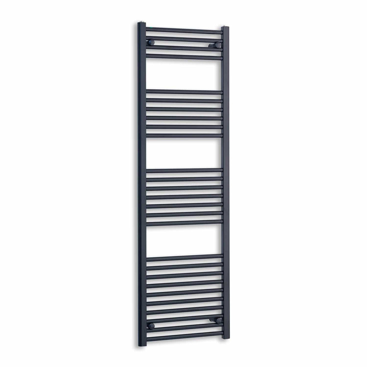 Without Valves 1800 x 550mm Wide Flat Black Towel Radiator