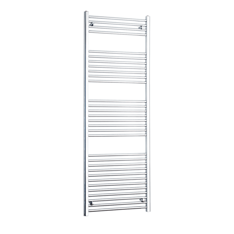 Without Valves 1800 x 650 Heated Straight Towel Radiator Chrome