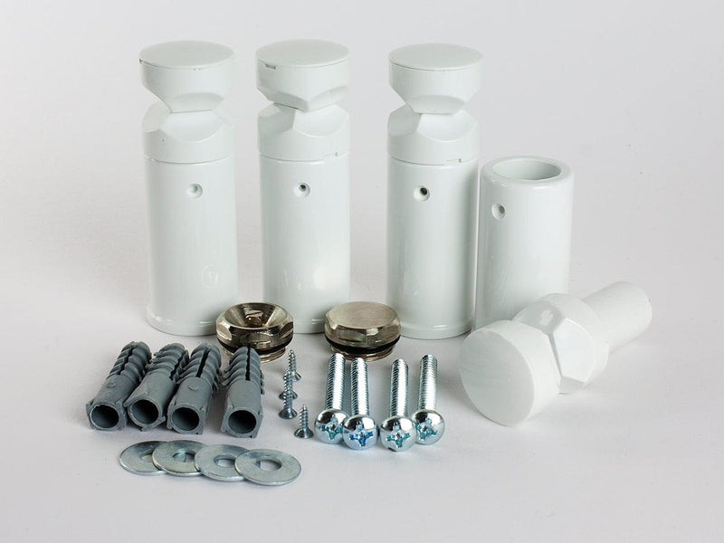 White Heated Towel Rail Dimensions - 600mm Pipe Centre, 650mm Overall Width