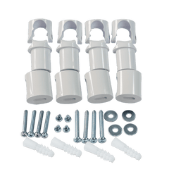 19mm White Clamp Universal Brackets Heated For Towel Rail