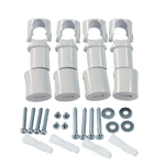 19mm White Clamp Universal Brackets Heated For Towel Rail