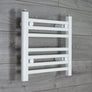 Without Valves 400 mm High x 500 mm Wide Towel Rail Radiator Flat White