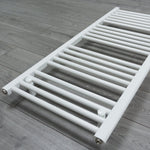 White Heated Towel Rail Dimensions - 450mm Pipe Centre, 500mm Overall Width