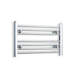Without Valves 400 mm High x 600 mm Wide Heated Straight Towel Radiator Chrome