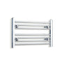 Without Valves 400 mm High x 600 mm Wide Heated Straight Towel Radiator Chrome