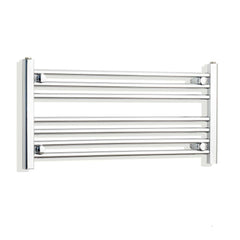 Without Valves 400 x 800 Heated Straight Towel Rail Radiator Chrome