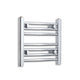 Without Valves 400mm High x 500mm Wide Heated Straight Towel Radiator Chrome