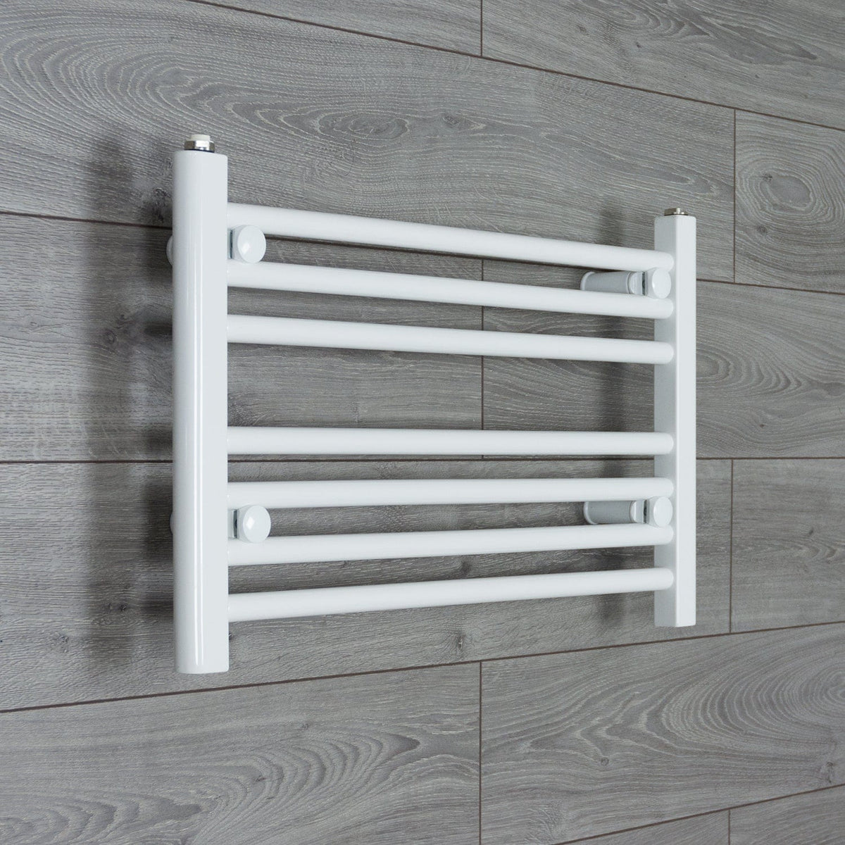 Without Valves 400mm High x 600mm Wide Heated Towel Radiator Flat White