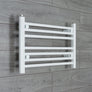 Without Valves 400mm High x 600mm Wide Heated Towel Radiator Flat White